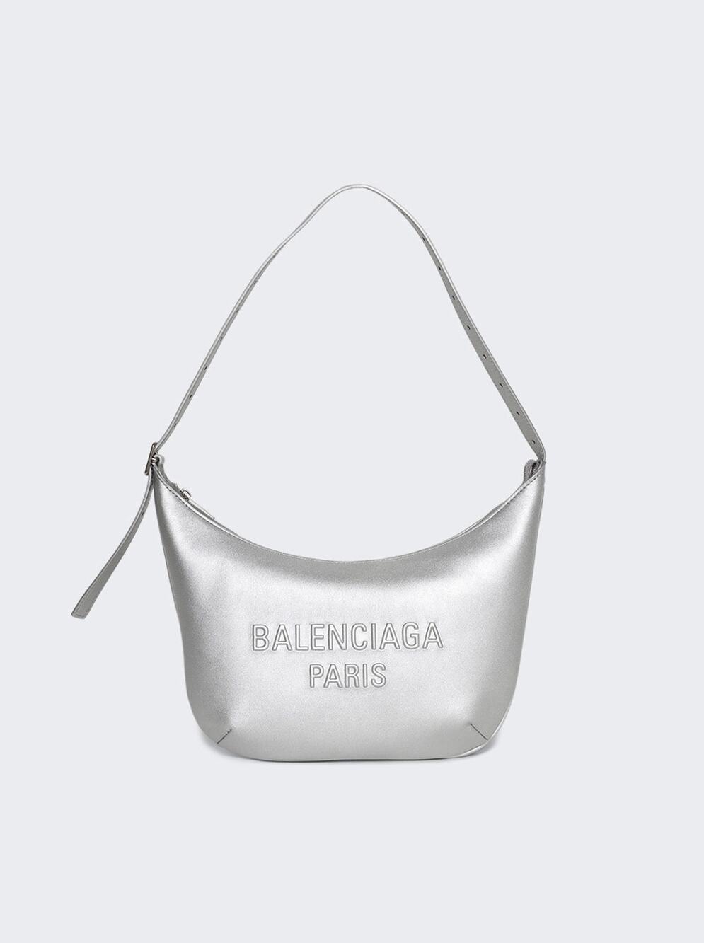 Balenciaga Mary Kate Sling Bag Silver Leather - NWT